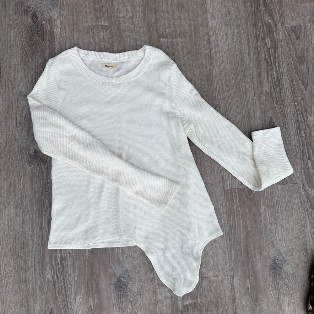 Madewell White Long Sleeve Tee